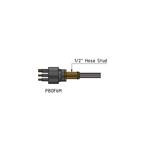 MacArtney PBOF10M Brass PBOF connectors male
