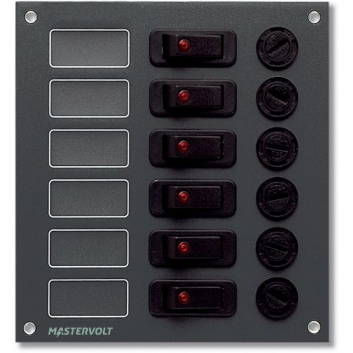 Mastervolt 75001000 Junior panel, 6 circuit/15A max. per outlet