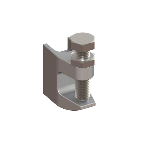NICZUK Cast iron beam clamp with a troughole 9 mm, stainless steel