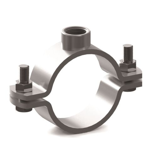 NICZUK Massive fixed point pipe clamp PST 25 with connection M20 (33-35) fire zinc-plating