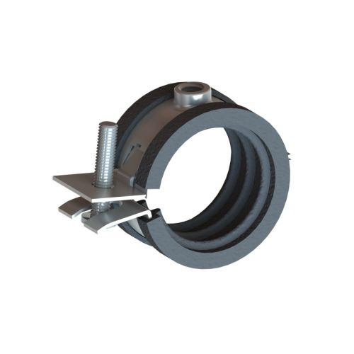 NICZUK Quick installation single pipe clamp with lining 2" KPL (60-64)