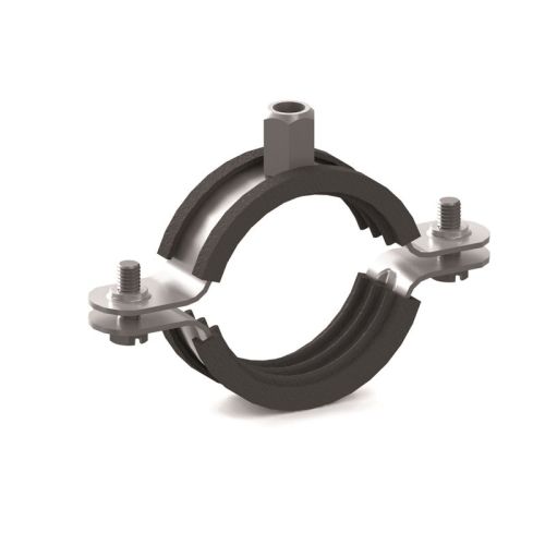 NICZUK Single pipe clamp DUO with lining 2" BK (59-64) stainless
