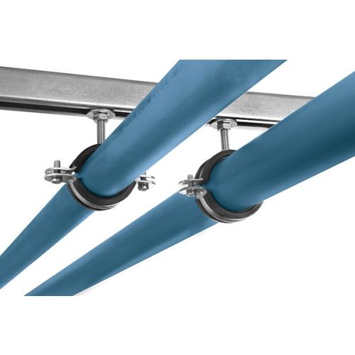 NICZUK Single pipe clamp EXPERT with lining 273 BK (264-273) fire zinc-plating