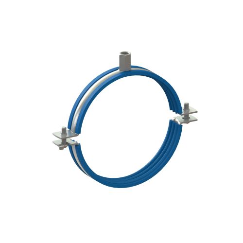 NICZUK Ventilation pipe clamp with connection M8/M10 and lining 400 BK