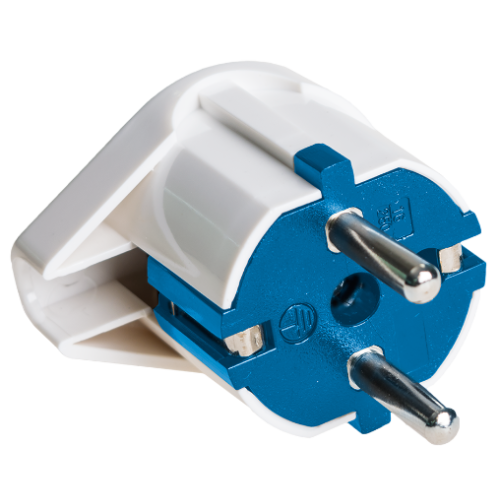 Plug 2P+E 16A 250V~. White colour. - 6566