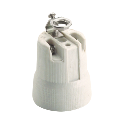  SOLERA Thread holder E-27 Anti rotation protection, shock protected, 4A, 250V, white - 678A
