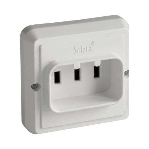 Socket 2P+E, 25A 250V~. White colour - 6827