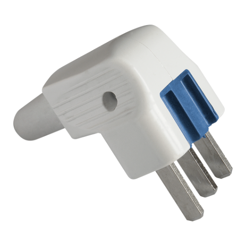 Plug 2P+E, 25A 250V~. White colour - 6828