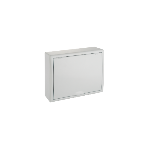  302x247x104, 12 Modules, Vertical Opening, 2 PE Terminals, White - 8703R2