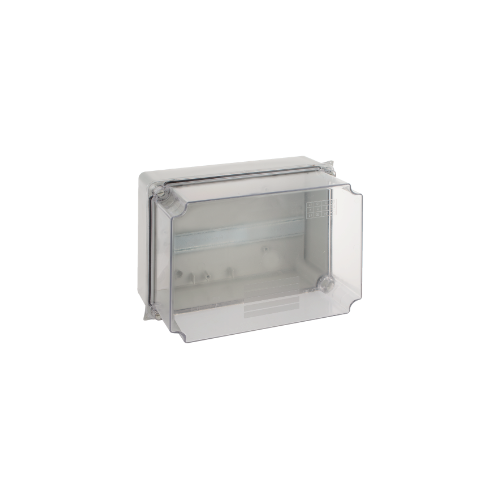 Sealed Junction box with transparent lid and DIN rail 220x170x140 Internal dimensions. IP65 IK07. ¼ turn screw.
DIN rail 35 mm. - 886ATPG
