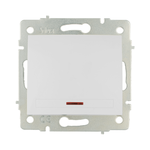  SOLERA Light bell push button 10Ax250V Quick connector, WHITE - ERP04ILQC