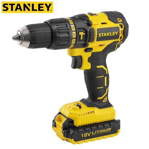 STANLEY 18V BL Li-Ion Hammer Drill, 55Nm, 2X1.5Ah Batteries, Kitbox