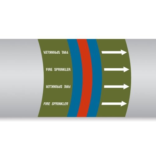 BRADY Pipe and valve markers 308784
