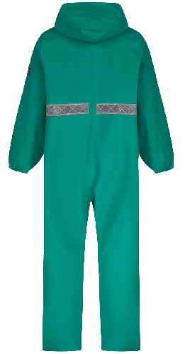 CPBH-R - Alpha Solway Chemsol Plus - boiler suit with hood and reflective tape (GREEN)- (Small)