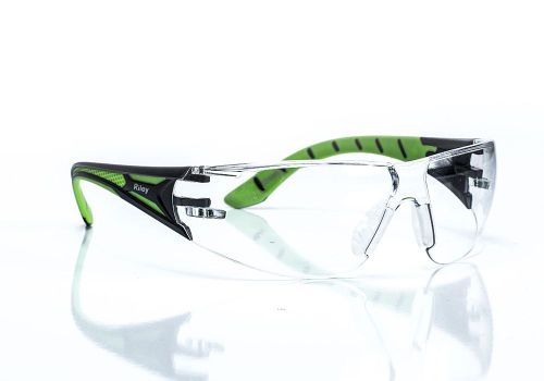 Riley Stream Green Safety Spectacles - Clear