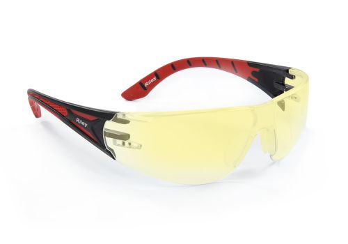Riley Stream Red Safety Spectacles - Amber