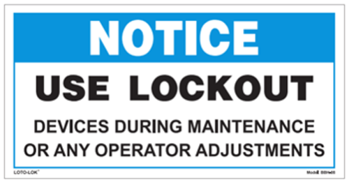 STICKER VINYL - Lockout / Tagout 
Self-Adhesive LOTO Sticker. W 300 x L 150mm.  BBH - 08