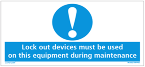 STICKER VINYL - Lockout / Tagout 
Self-Adhesive LOTO Sticker. W 300 x L 150mm.  BWH - 03