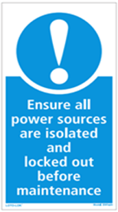STICKER VINYL - Lockout / Tagout 
Self-Adhesive LOTO Sticker. W 300 x L 150mm.  BWV - 04