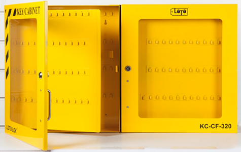 Key Cabinet - Manufactured by Metal Steel with locking arrangement. 320 Keys capacity with Clear Fascia KC-CF-320