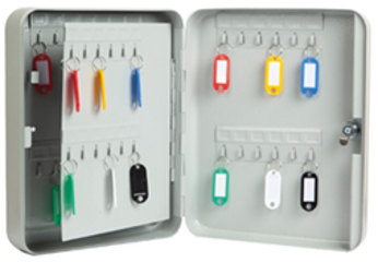 Key Cabinet - Light Duty 50 Keys Capacity with plastic key tags. KC-LFLD-50