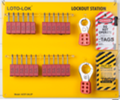 Lockout Station - 24 Padlocks + 20 Tags +
Cable Ties + Marker Pen + 2 Hasps LS-ACST‐24L2P-CS