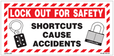 STICKER VINYL - Lockout / Tagout 
Self-Adhesive LOTO Sticker. W 300 x L 150mm.  RBH - 06