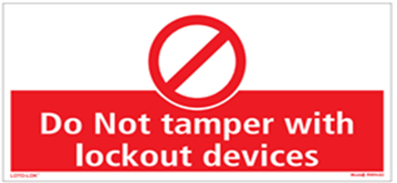 STICKER VINYL - Lockout / Tagout 
Self-Adhesive LOTO Sticker. W 300 x L 150mm.  RWH - 02