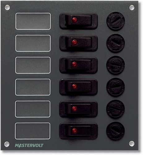 Mastervolt 75001000 Junior panel, 6 circuit/15A max. per outlet