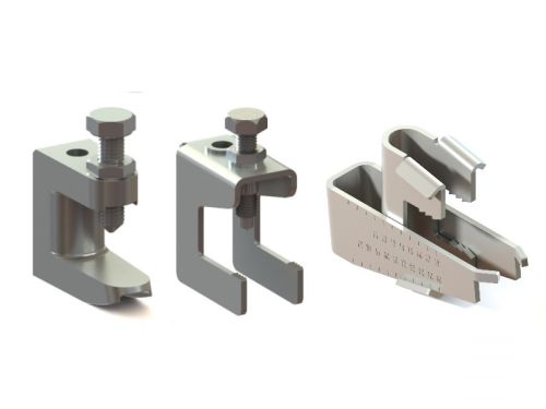 NICZUK Steel beam clamp with trough-hole M10