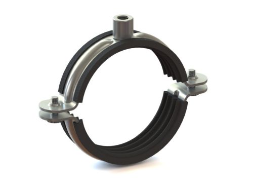 NICZUK Single pipe clamp EXPERT with lining 324 BK (317-326) stainless