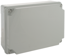 Sealed Junction box without cones 
310x240x125 Internal dimensions. IP65 IK07. Plastic screw - 100887