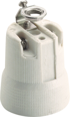 SOLERA Thread holder E-27 Anti rotation protection, shock protected, 4A, 250V, white - 678A