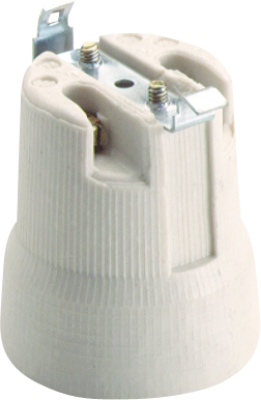  SOLERA Thread holder E-27 shock protected, 4A, 250V, white - 678D