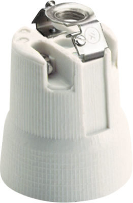  SOLERA Thread holder E-27 Anti rotation protection, shock protected, 4A, 250V, white - 678R