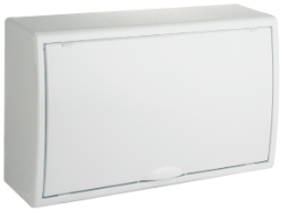 407x247x104, 18 Modules, Vertical Opening, White - 8704