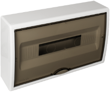  407x247x104, 18 Modules, Vertical Opening, Fumé - 8704PF