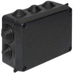Sealed Junction box 153x110x65, IP 55, IK 07, Black - 716N