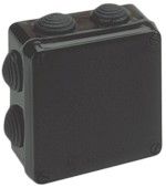 Sealed Junction box 100x100x55, IP 55, IK 07, Black - 715N