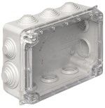 Sealed Junction box 153x110x65, IP 55, IK 07, Transparent - 716TP